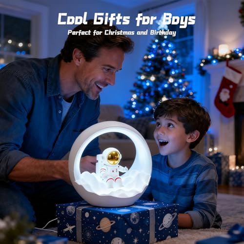 Lámpara de noche astronauta LED recargable para niños miniatura 6