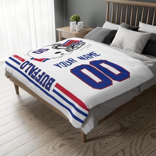 Image of Buffalo Throw Blanket Custom Name and Number Personalized Gifts for Men and Women