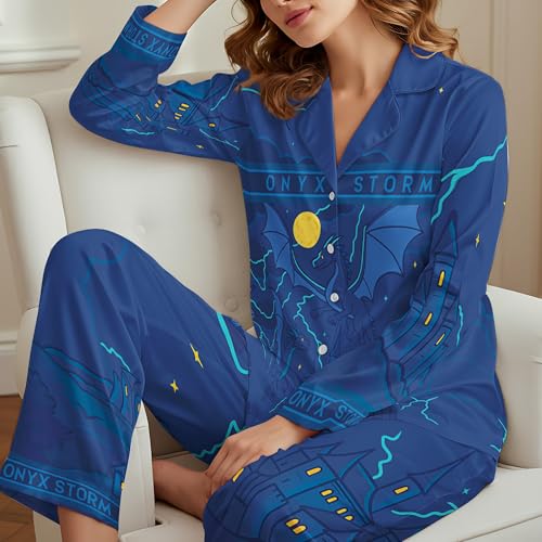 Image of Pajamas Set For Women - Cozy Loungewear Long Sleeve Top and Pants Sleepwear