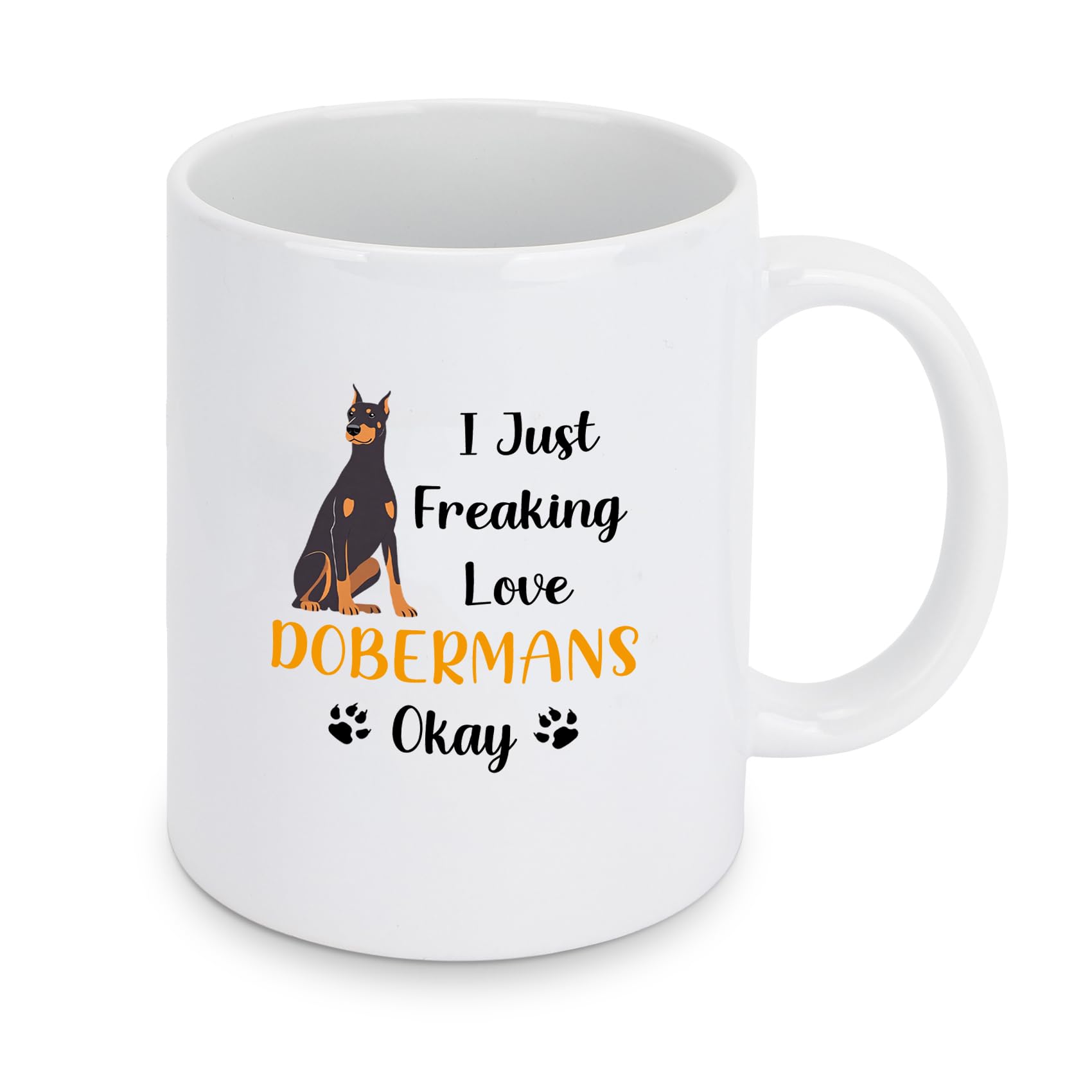 Doberman Gifts Ceramic Mug Dogs Graduation Gifts for Daddy Grandad Son Uncle Boyfriend Dog Dad Gift for Xmas Birthday Secret Santa Valentines Easter Retirement Father's Day Dog Walker Lover Owner Gift