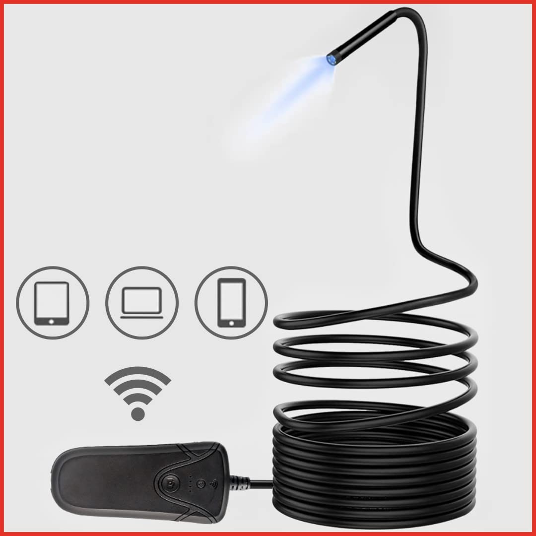 KS Tools 550.7560 Zestaw wideoskop wi-fi Ø 5,5 mm 0° sonda z kamerą przednią HD, 5-szt