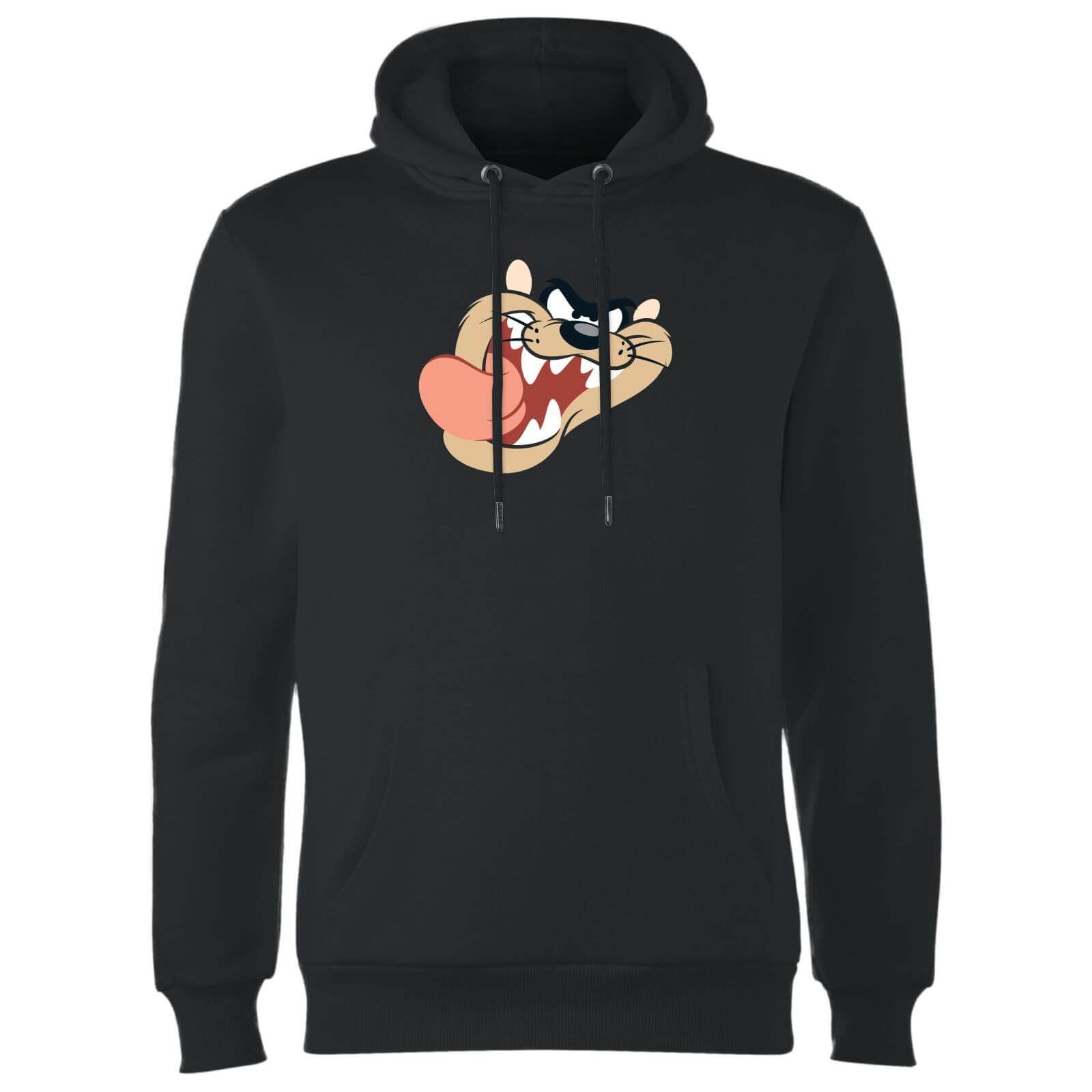 Zavvi Unisex Black Official Looney Tunes Tasmanian Devil Face Hoodie Adults - S