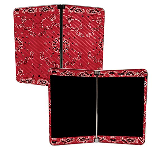 Image of MIGHTY SKINS Carbon Fiber Skin for Microsoft Surface Duo - Bandana | Protective, Durable Textured Carbon Fiber Finish | Easy to Apply, Remove, and Change Styles | Made in The USA (CF-MISURDUO-Bandana)