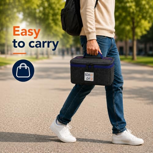 Image of 2 Compartment Glass Lunch Box with Insulated Lunch Bag | Leakproof Airtight Food Storage Container | BPA Free Meal Prep Bento Box for Office, School, College & Travel (570ml)
