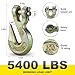 G70 5/16 Chain Hook Heavy Duty Clevis Grab Hook for 5/16 Inch Grade 70 Chain - for Trailer Truck Transport Yellow Chromate Finish (4Pack)
