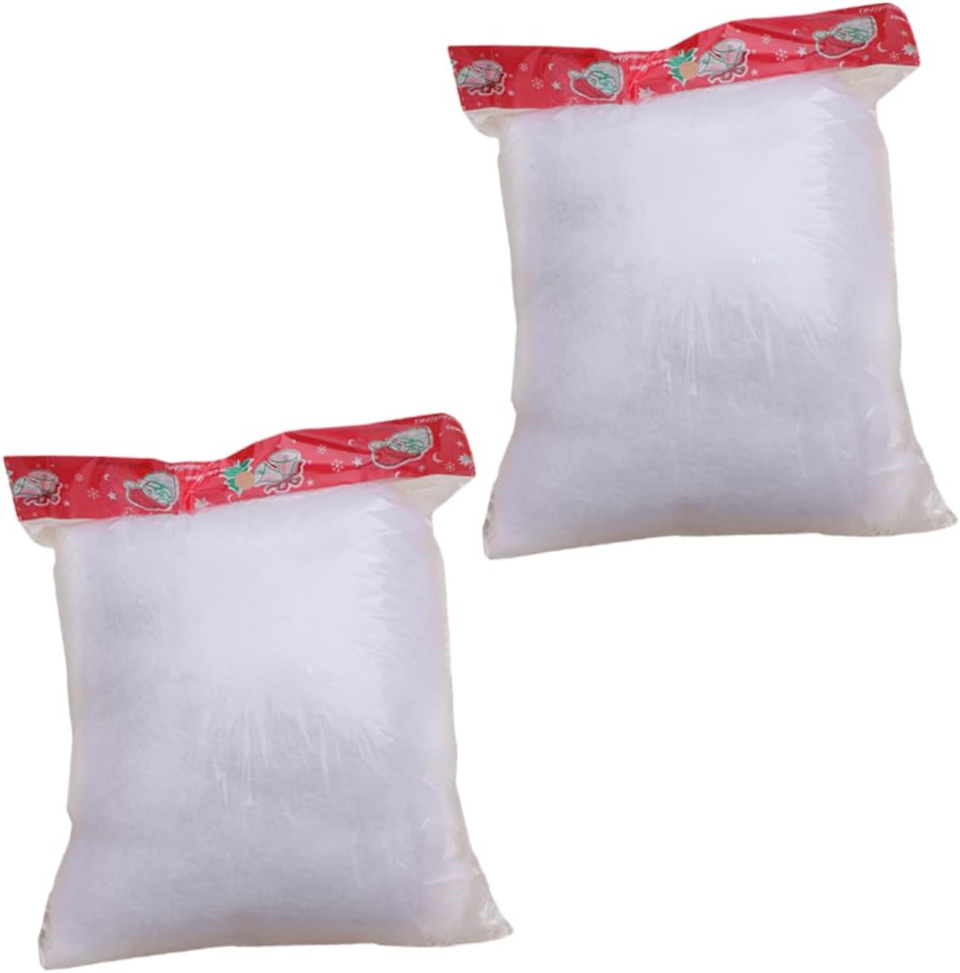 2bags Christmas Fake Snow Decoration of Artificial Snow for Holiday Displays and Photography Props Safe Non-Melting Decor for Festive Home Scenarios