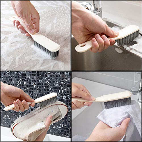 Multi-Purpose Scrub Brush Set - 4 Pack Kitchen Cleaning Brushes with Stiff Bristles for Dishes, Pots, Pans, Sink & Bottles - Dish Brush with Ergonomic Handle - Image 5
