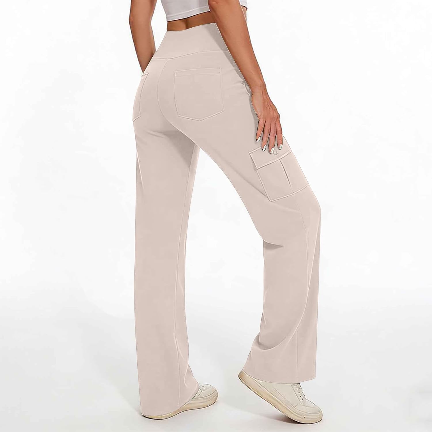 Women's Pants Wide Leg High Waist Athletic | Casual Outdoor Cargo Straight Fit Multi Pocket Trousers Streetwear Loose Bottoms