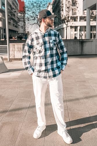 COOFANDY Men's White Pants Casual Flat-Front Expandable Waist Chino Slack Trousers Classic-Fit Fashion Pants