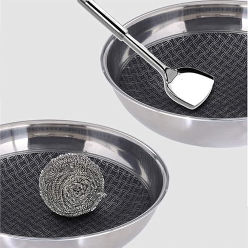 Wok de acero inoxidable de 32 cm con tapa miniatura 3