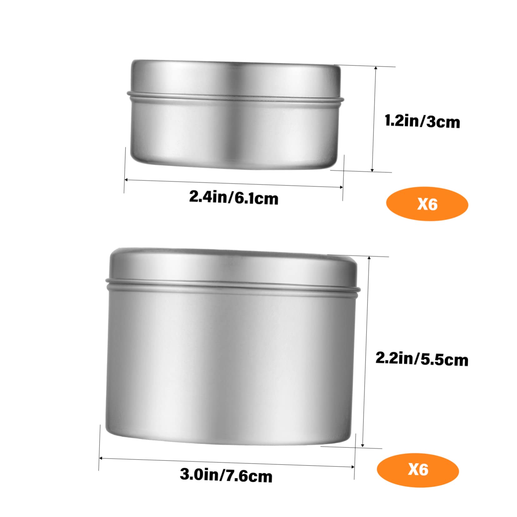 Housoutil Contenitori Candela in Lega di Alluminio 12 Pz Stoppini in Cotone 8 Cm per Realizzare Candele Fai da Te