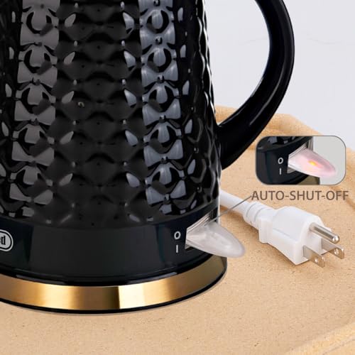 Tetera eléctrica cerámica 1.5L 1200W negro miniatura 4