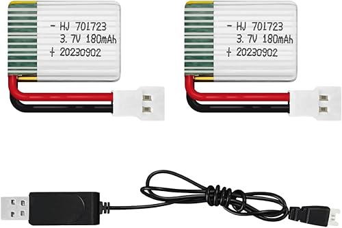 Miniatura 7 de HAWK'S WORK Lipo - Batería recargable de polímero de litio de 3,7 V, 180 mAh, para modelos RC y juguetes (conector XH 2,54)