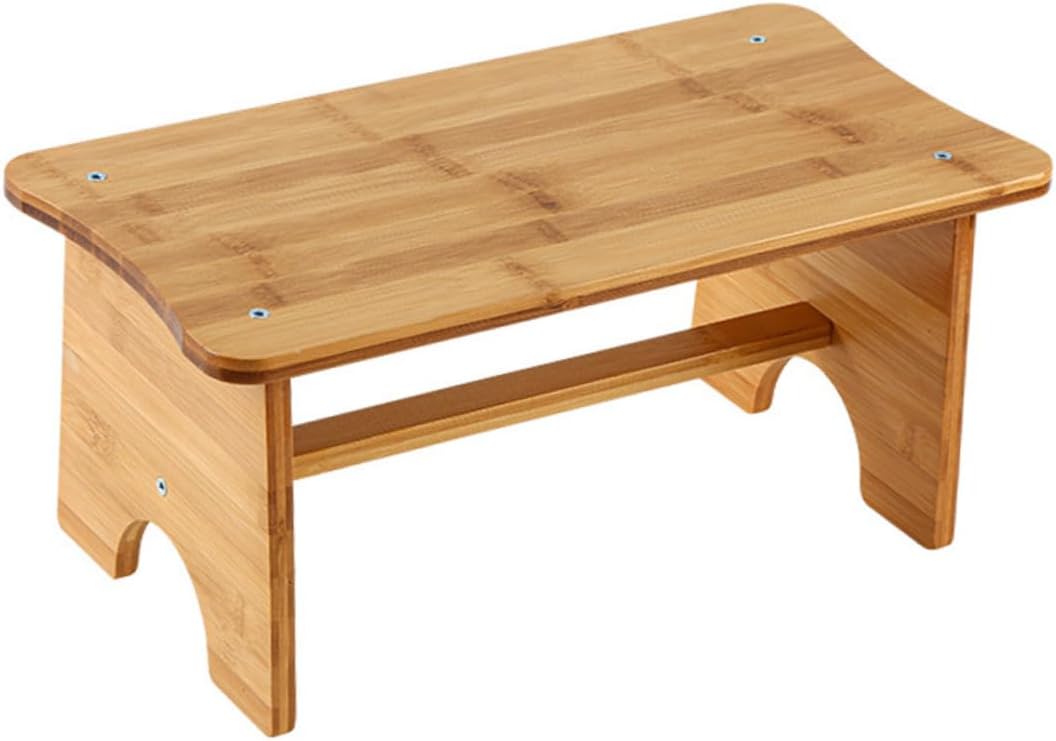 PRETYZOOM 7.7 Inches Wooden Foot Stool for Bathroom Toilet Non-Slip Footrest Potty Small Step Stool