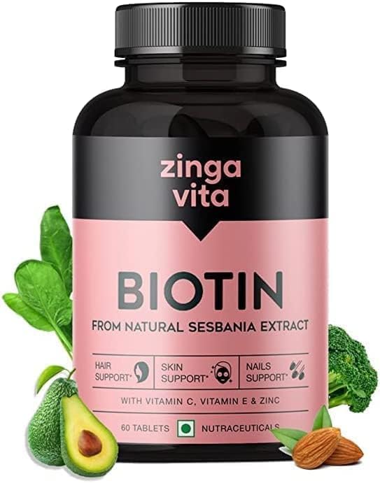 CAIRAPlant Based High Potency Biotin for Hair Growth – 60 Veg Tablets, Ideal Supplement for Strong Hair, Glowing Skin & Strong Nails CAIRAPlant Based High Potency Biotin for Hair Growth – 60 Veg Tablets, Ideal Supplement for Strong Hair, Glowing Skin & Strong Nails