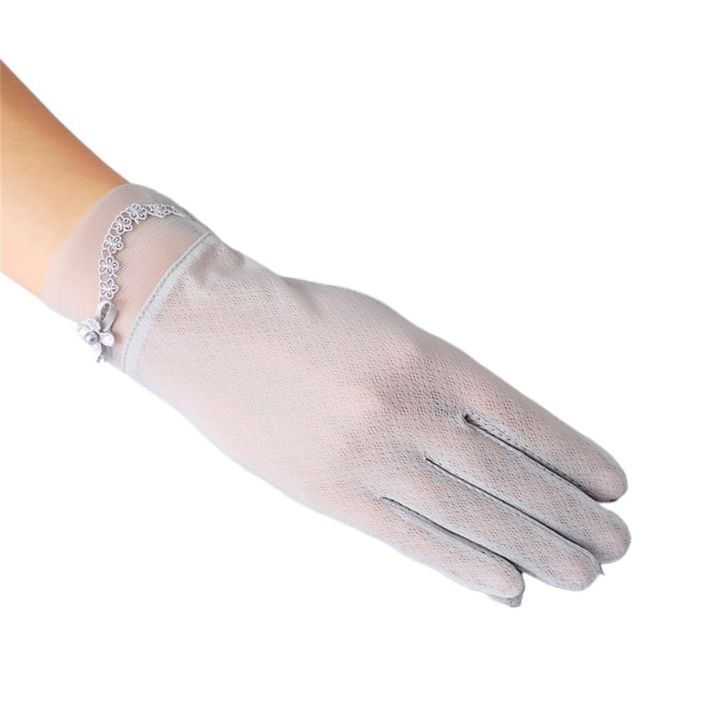Gloves Women's Lace Thin Section Driving Touch Screen Ice Silk Gloves Elastic Riding Tram