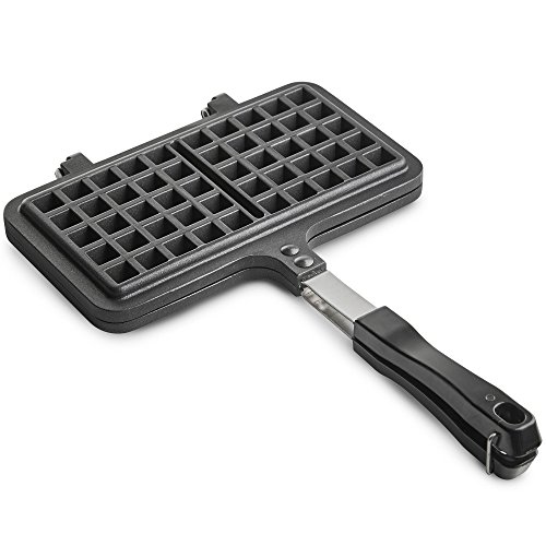 VonShef Dual Waffeleisen für den Herd – Doppel Waffeleisen aus Aluminiumguss mit Antihaft-Beschichtung Bakelite-Griff… – Bild 6