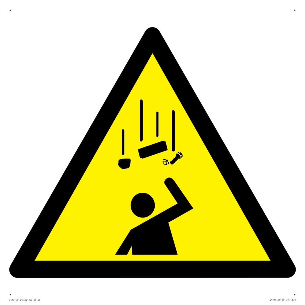 W035 Warning: Falling objects Sign - 300x300mm - S30