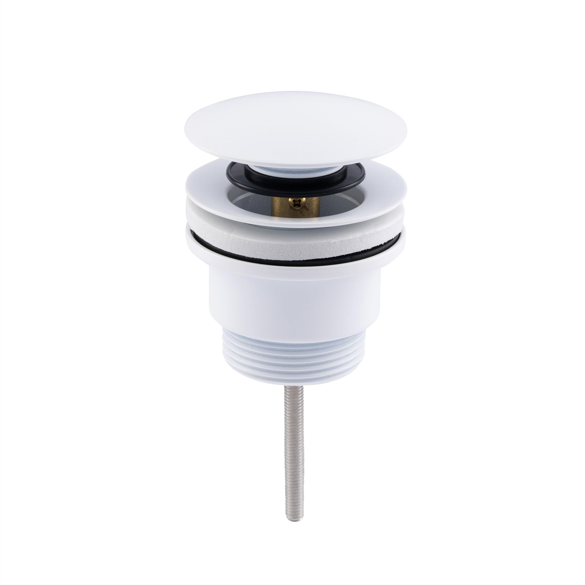 ENKI, W74, Universal Click Clack or Freeflow Basin Waste for Sinks with or without Overflow, Matt White
