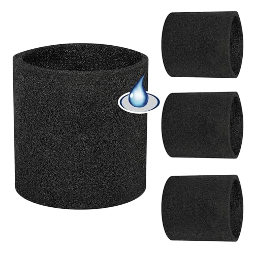 4 Pack 90585 Foam Sleeve Filter Fit for Shop Vac 5 Gallon and Above Wet/Dry Vacuum Part# 9058500 9058508 9058511 9058527 9058533 Type R