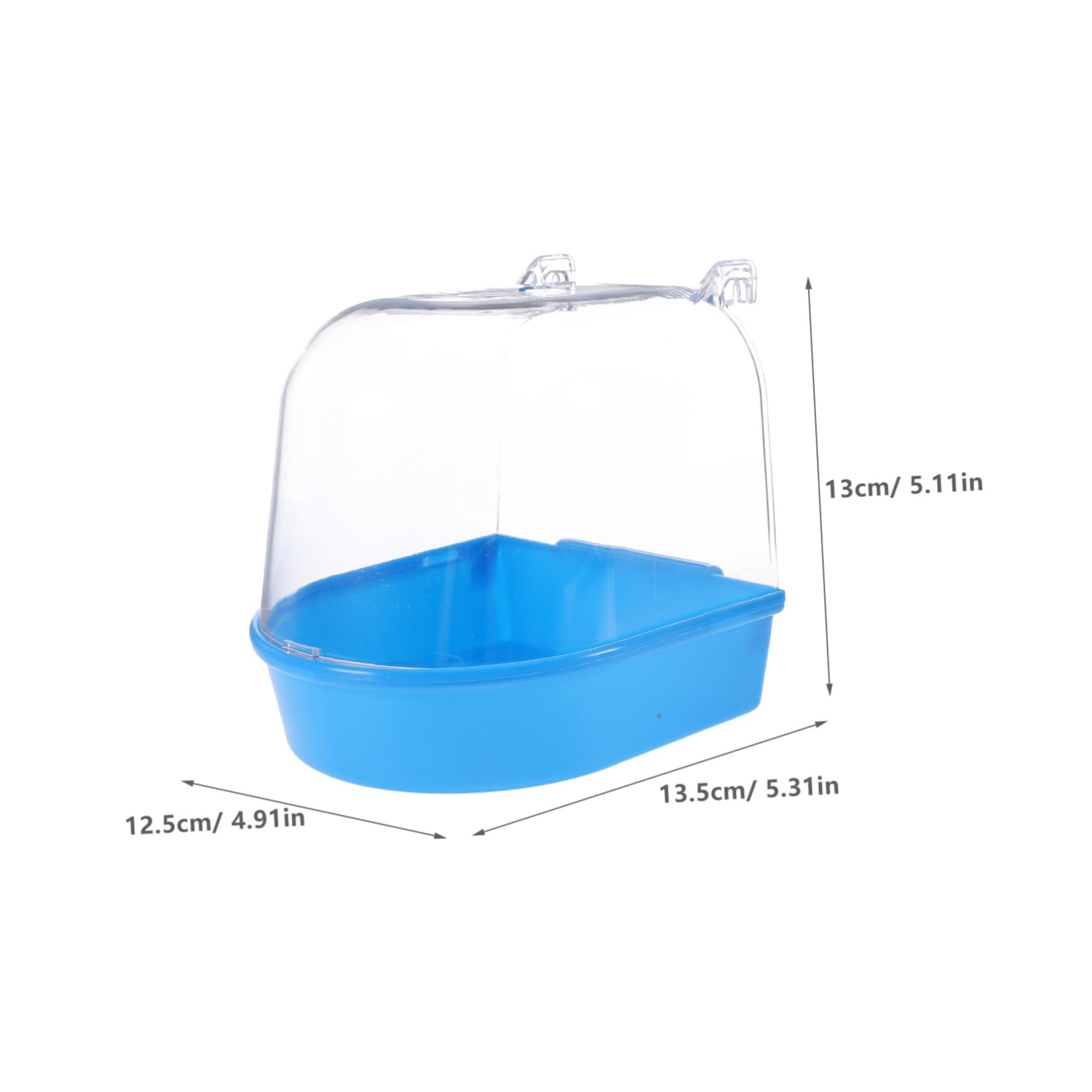BESTonZON Compact Parrot Bath Box Shallow Shower Container for Cage Use for Parakeets and Budgies Essential Bird Supplies for Washing and Grooming