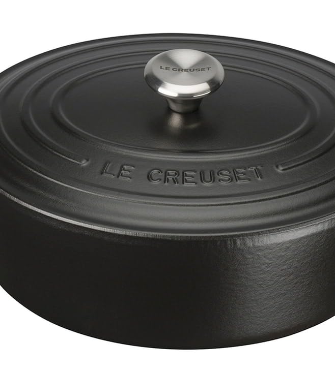 Image of LC Evo Oval Casserole 23 Satin Black