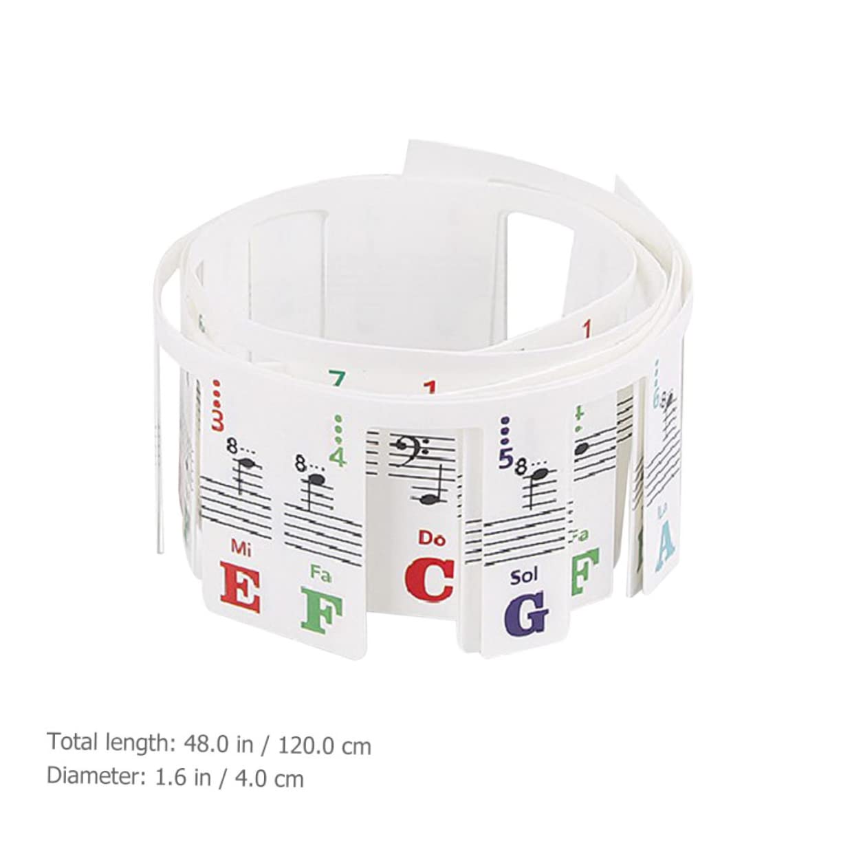 Adesivi per Tastiera Piano 88 Tasti in Pvc Non Adesivi, Facili da Usare e Rimuovere, Strisce Note Musicali per Guida Tasti Professionale e Pratica