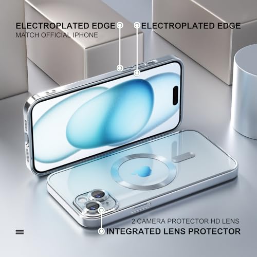 Image of Misea Magnetic for iPhone 15 Case Compatible with MagSafe Silver