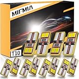MIFMIA 194 LED Bulb 6000K White, 168 T10 2825 W5W 5SMD Replacement Bulbs Error Free for Car Dome Map Door Courtesy Side Marker Reading Glove Box License Plate Lights, Pack of 12