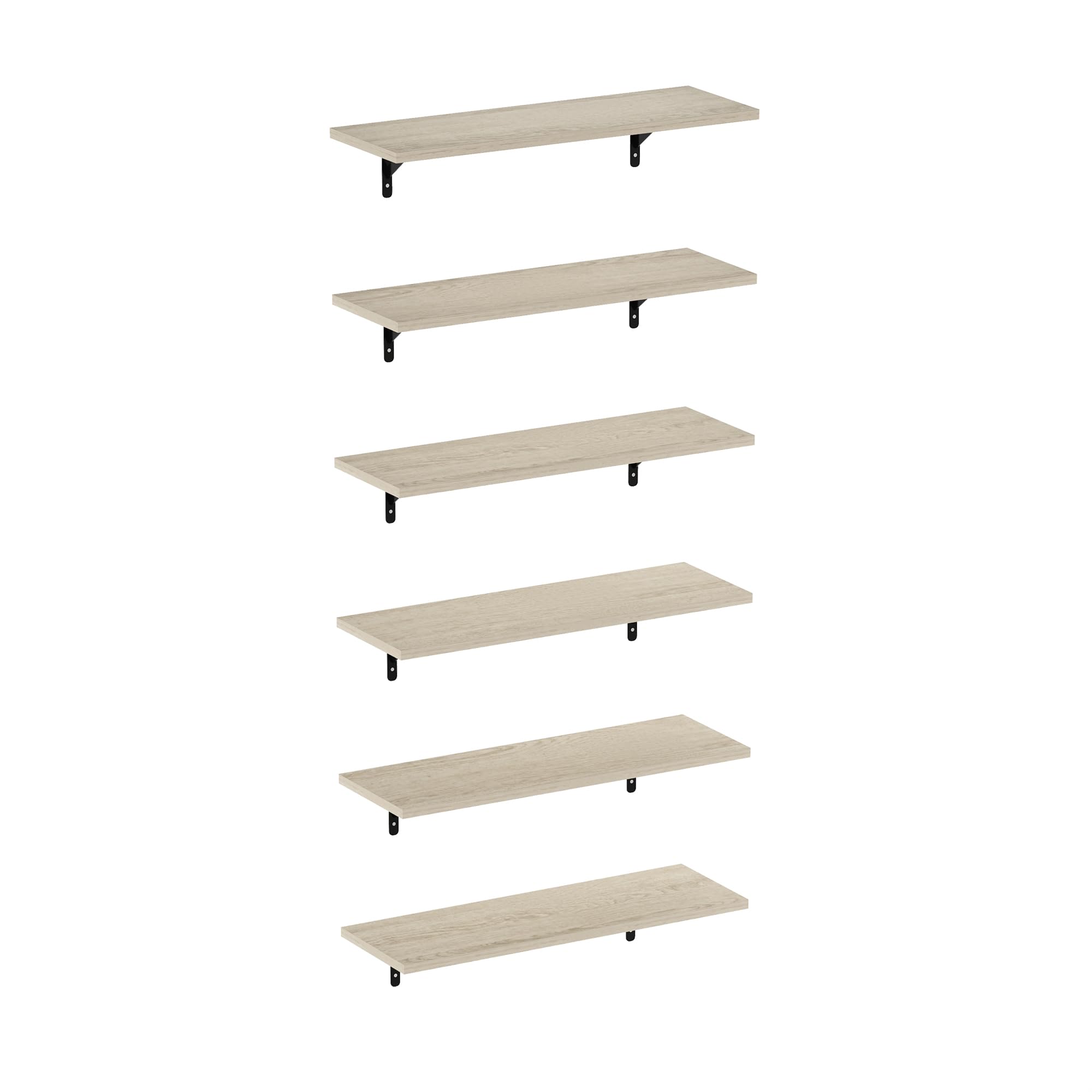 Furinno Floating Corner Shelf - 5 Tier White -11