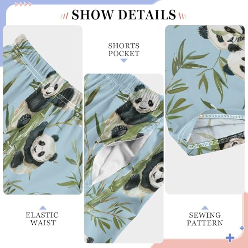 Pajama Bottoms, Panda Bears Pattern Sleeping Pant Lounge Wear Pajamas Long Pants Sleepwear Pjs4