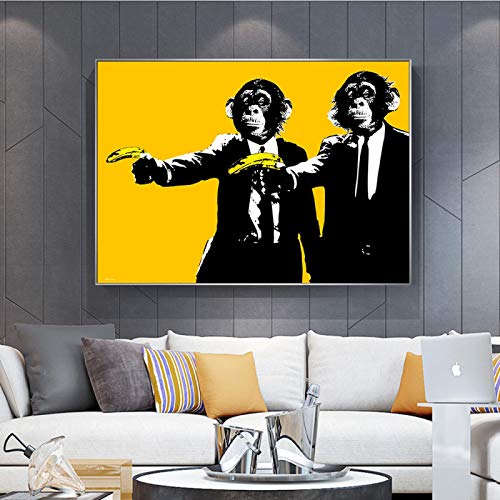 Affiches et gravures de singes rigolos déco scandinave salon 40x60cm