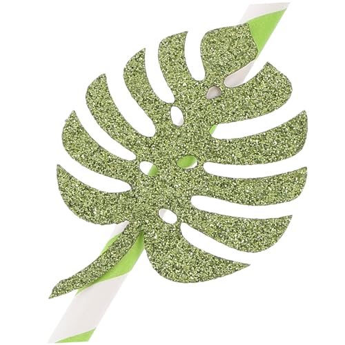 Pitillos de papel con diseño Monstera paquete 10 pcs miniatura 7