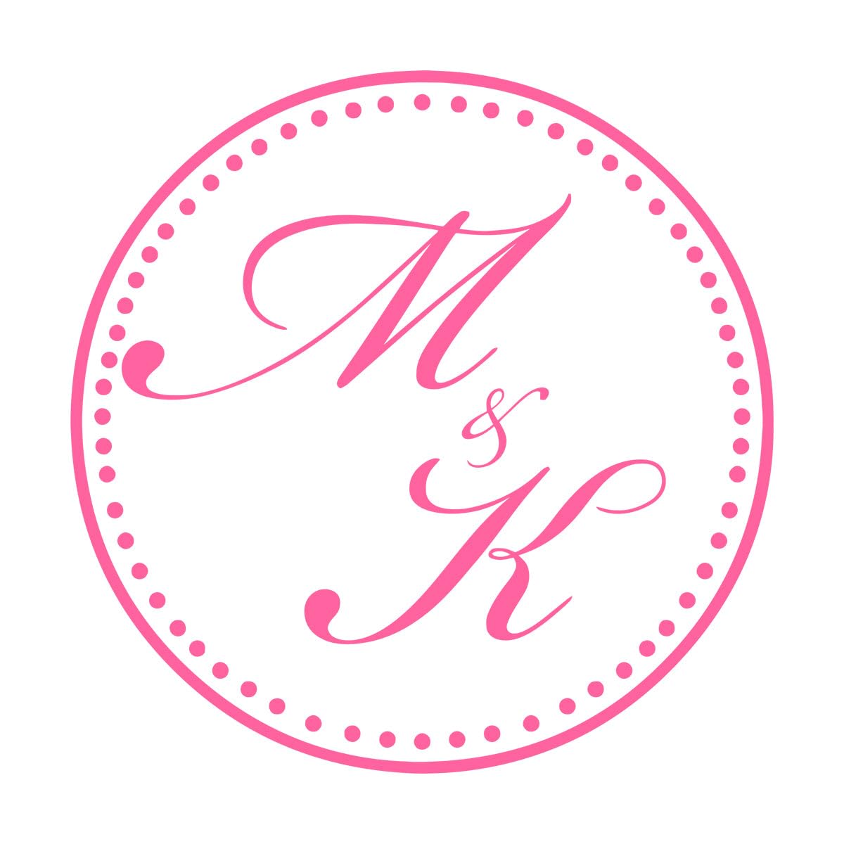 Wedding Dance Floor Circle Monogram Vinyl Decal Removable for Custom Personalized Wedding Decor Roll Wallpaper Large - 170x238cm