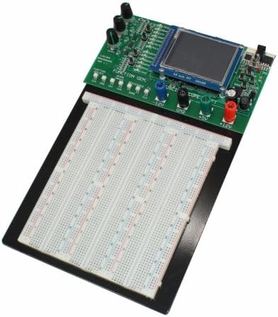 Powered Breadboard with Integrated oscilloscope, Function Generator, & Analyzer