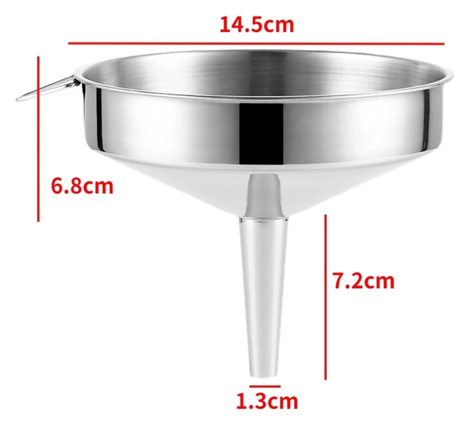 Embudos de Acero Inoxidable 11cm, 13cm y 15cm Ancho, colador Desmontable for Aceite Vino, Miel, Herramientas Filtro líquidos for Cocina(10.5cm)