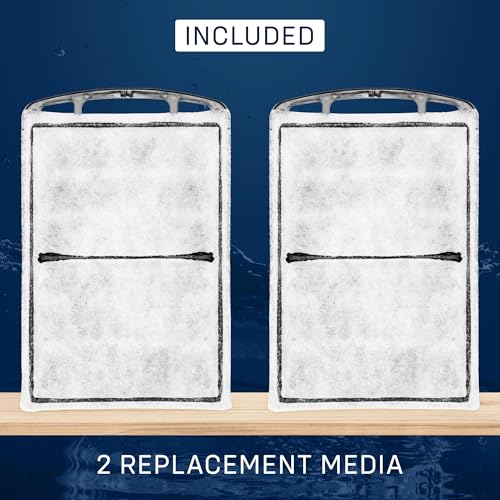 Image of SubstrateSource Mighty Aquarium Filter HOB Replacement Media - Replacement for Fish Tank Filters, Hang-on-Back Small Aquarium Filter Replacement Filter Cartridge, XL MG20 Replacement Cartridge, 2-Pack
