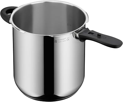 WMF Perfect Plus One Pot Pressure Cooker Induction 8.5 L Pressure Cooker with Flame Protection Large Cooking Signal 2 Cooking Levels Removable Lid Handle One-Hand Cooking Step Controller Cromargan Polished Stainless Steel