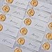 UNIQOOO Wax Seal Stickers - Baby‘s Breath Wedding Invitation Envelope Seal Stickers, Botanical 50 Pcs Self- Adhesive Antique Gold Stickers, Perfect for Invitation, Gift Wrapping, Crafts (Antique Gold)