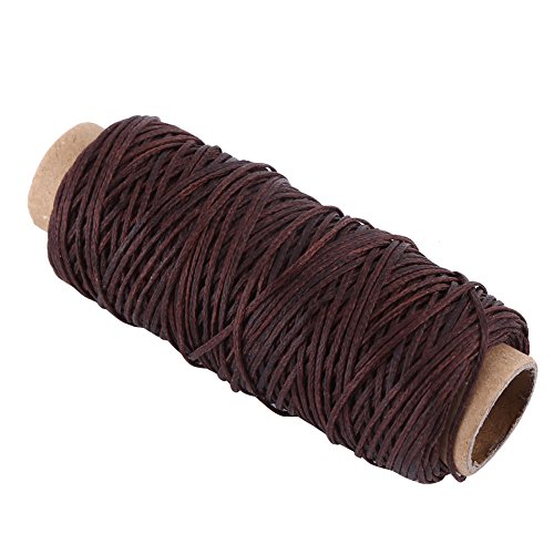 Ausla Hilo de Coser a Mano Encerado Negro, Artesanía de Costura de Cuero 150D 50 M para Manualidades de Cuero Resistentes y Reparación de Calzado, con Material Exquisito y Sensación
