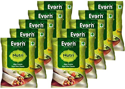 Everin Nutri High Protein and Healthy Gluten Free SOYA Mini Chunks Value Pack - Pack of 10 (60g each) (B08Q8GGV96) Amazon Price History, Amazon Price Tracker