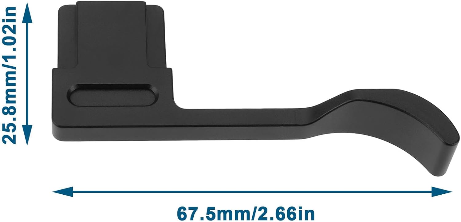 1PC Oxidized Aluminum Alloy Thumb Up Hand Grip Compatible with Sony Alpha 7CII 7CR ILCE-7CII Cameras Hot Shoe Rest Stabilizer Accessory Black - Image 4