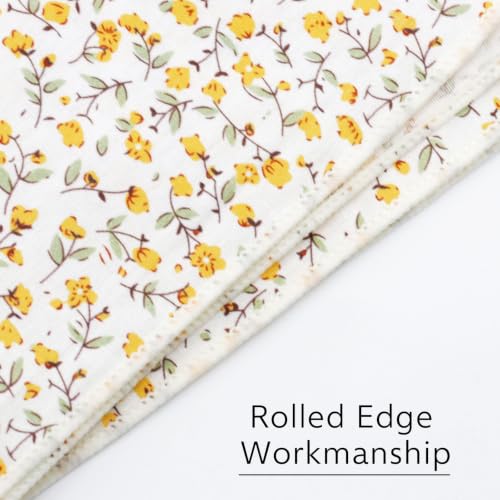 Image of Floral Pocket Squares for Men with Holder Printed Flower Mens Handkerchief Cotton Suit Pocket Hanky for Wedding