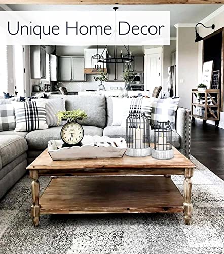 Livelab-Modern-Farmhouse-Lantern-Decor-Refined-Rustic-Home-Decor-Lanterns-Wire-Metal-Cloche-Decorative-Candle-Holder-for-Living-Room-Fireplace-Mantle-Bathroom-Countertop-Valentines-Day-Decor Livelab Modern Farmhouse Lantern Decor Refined Rustic Home Decor Lanterns Wire Metal Cloche Decorative Candle Holder for Living Room Fireplace Mantle Bathroom Countertop Valentines Day Decor