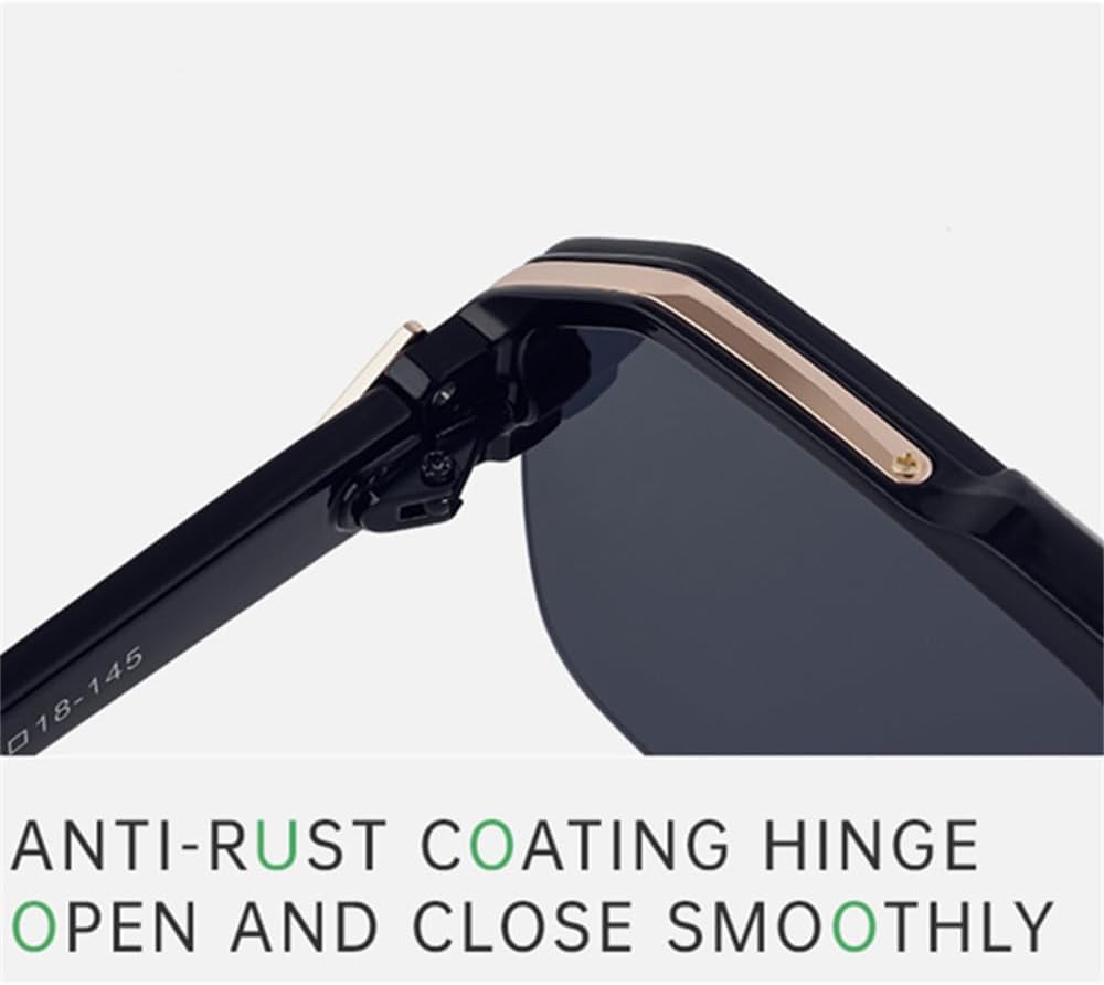 Oversized Edgeless Square Sunglasses Men Punk Sunglasses for Men Large Frame Steampunk Sunglasses Women