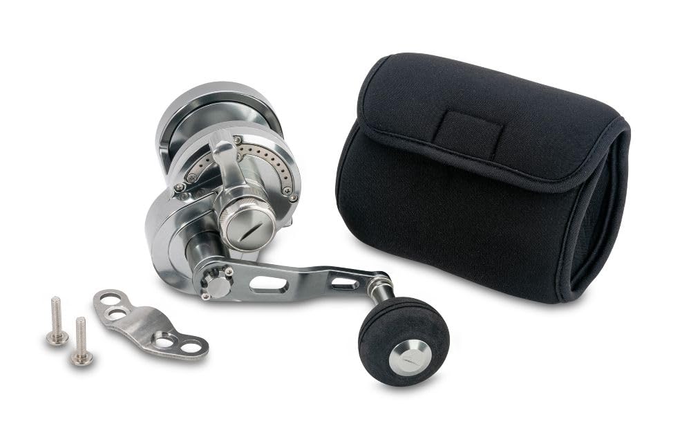 Full Metal Jig SD-4001LH, Jigging-Multirolle, Aluminium-Gehäuse, Meeresangel, Linkshand, Norwegenrolle, Multirolle