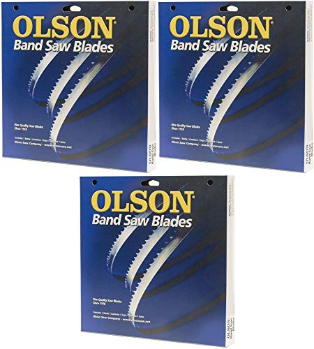 Olson Saw FB23193DB 1/2 by 0.025 by 93-1/2-Inch HEFB Band 3 TPI Hook Saw Blade Pack of 3