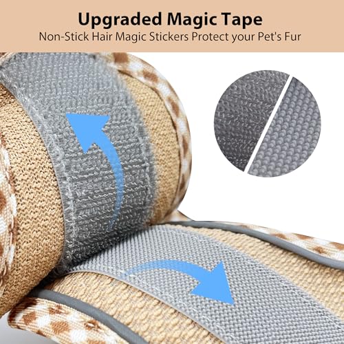 AIITLE Arnés y Correa para Perros, arnés antitirones para Cachorros con Malla súper Transpirable, para Paseos al Aire Libre para Perros pequeños, Gatos, Marrón-Beige XS - imagen 9