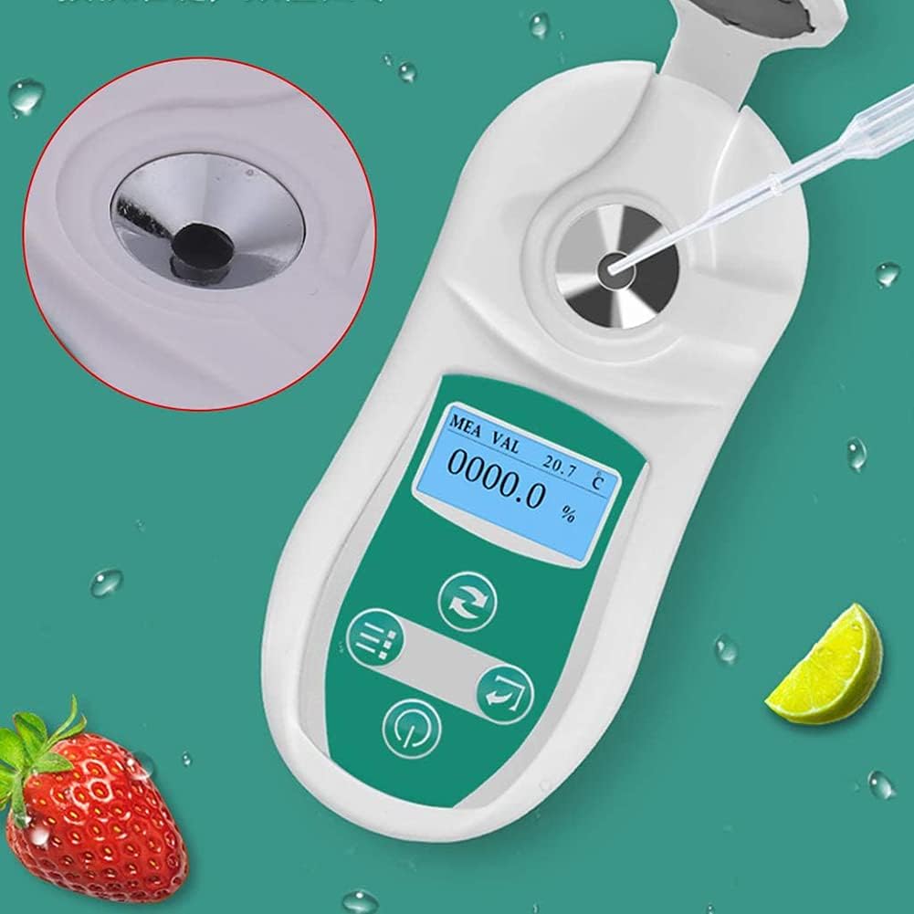 Digital Brix Refractometer 0-32% Sugar Meter with Temperature Compensation Sugar Juice Honey Beer Brix Concentration Detector for Food Agriculture