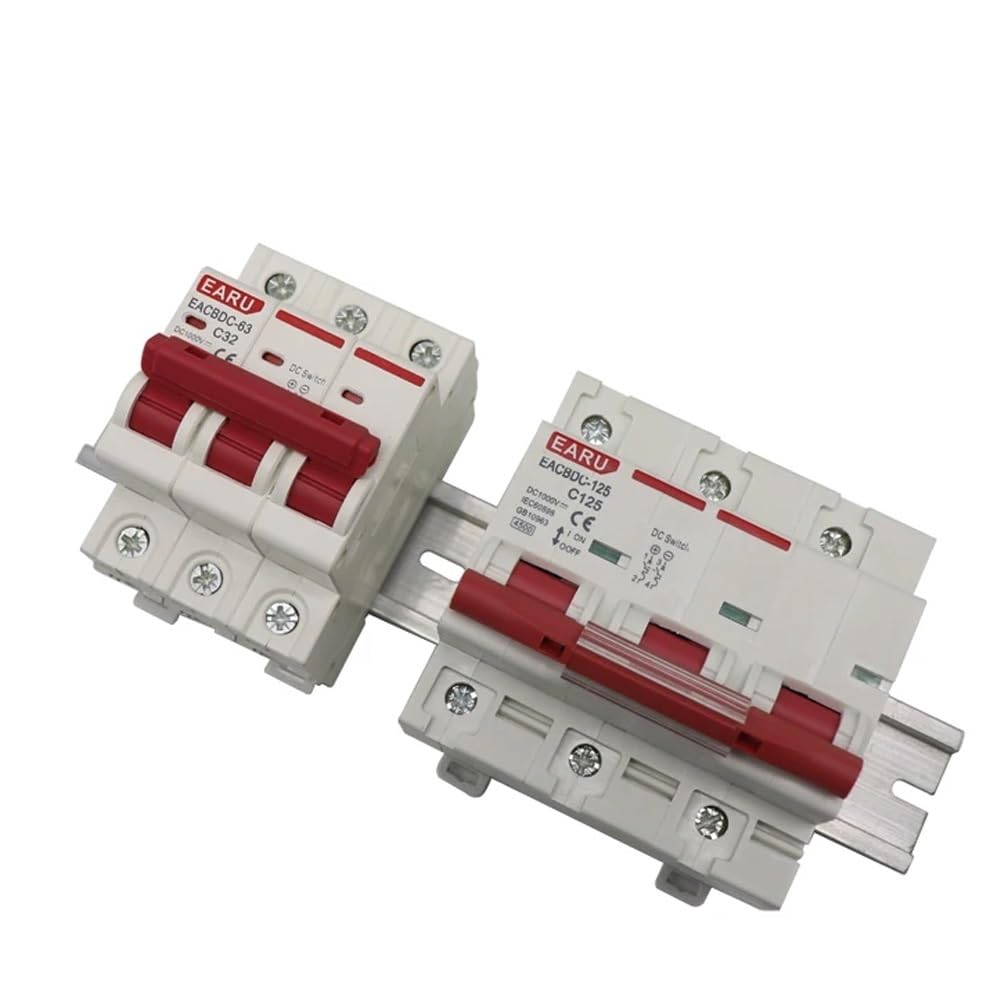 Salvavita Riarmo Automatico Interruttore di protezione da sovraccarico for mini circuito solare DC 1000V 1P 2P 3P 4P 6A~63A/80A 100A 125A MCB for sistema fotovoltaico FV Differenziale Riarmo Automatic